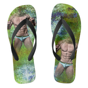 Chanclas SlipperyJoe's hombre adulto muy musculoso sin cami