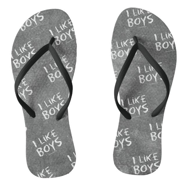 Chanclas SlipperyJoe's I Like Boys sucia tiza la oscuridad (Plantilla)