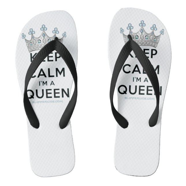 Chanclas SlipperyJoe's Keep Calm Queen Royal Crown jewels a (Plantilla)