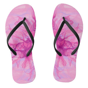 Chanclas SMOKE PINK - Arte fractal moderno y abstracto -