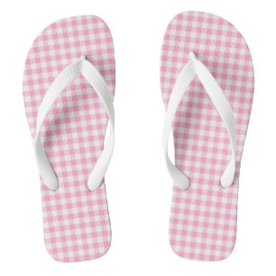 Chanclas Soda Rosa Gingham Flip Flops Adulto, Wide Straps
