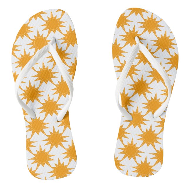 Chanclas Sol amarillo naranja (Plantilla)