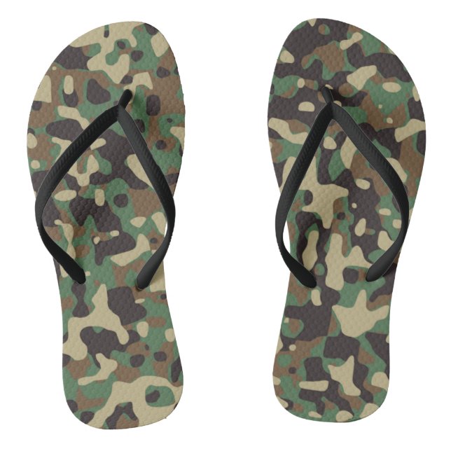 Chanclas Soldado Joe GI Camouflage Fiesta Flip Flops (Plantilla)