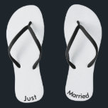 Chanclas Solo novia casada Groom Flip Flops Wedding Ducha<br><div class="desc">Flip perfecto para la luna de miel de los recién casados.</div>