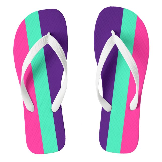 Chanclas SÓLO TIRAS DE COLOR - menta, rosa (Plantilla)