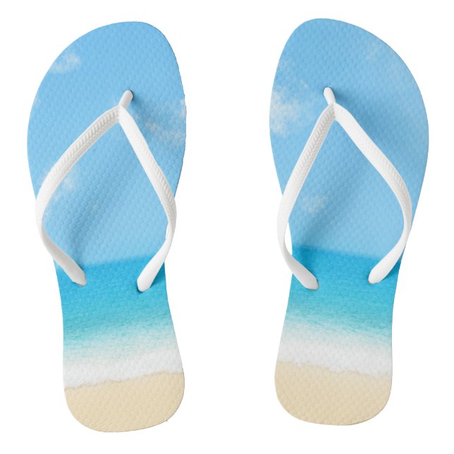 Chanclas Soñando con unas vacaciones de verano tropicales (Plantilla)
