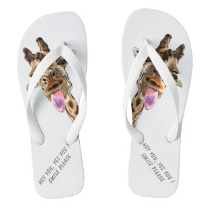 Chanclas Sonrisa juguetona Giraffe Flip Flops Gimile