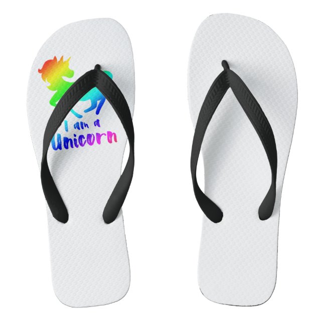 Chanclas Soy unicornio - Diseño arcoiris mágico (Plantilla)