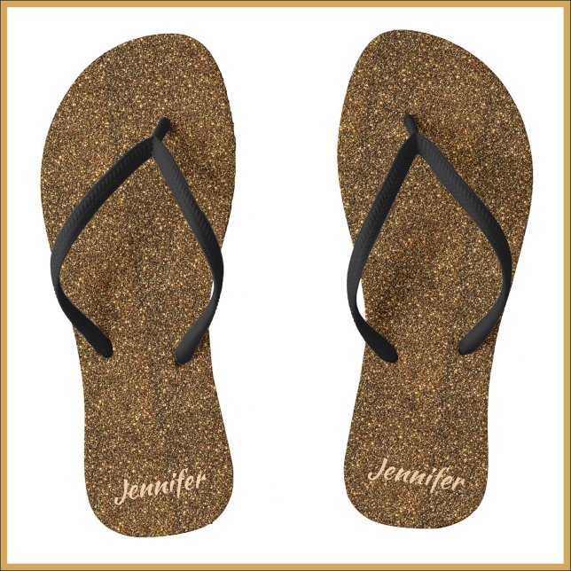 Chanclas Sparkly Bronze Purpurina (Subido por el creador)