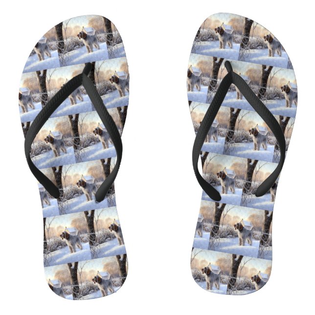Chanclas Spinone Italiano Deja que nieve Navidad (Plantilla)
