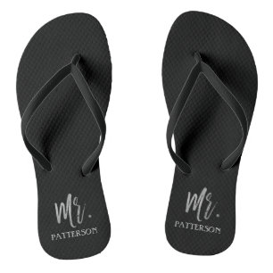 Chanclas Sr. Flips-flopes del apellido con el Relieve