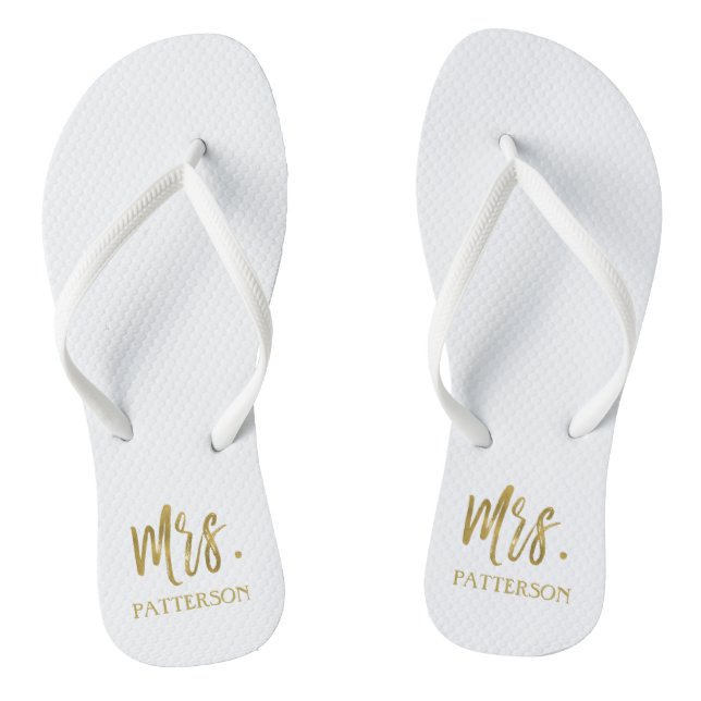 Chanclas Sra. Apellido Flip Flops con Relieve metalizado do (Plantilla)