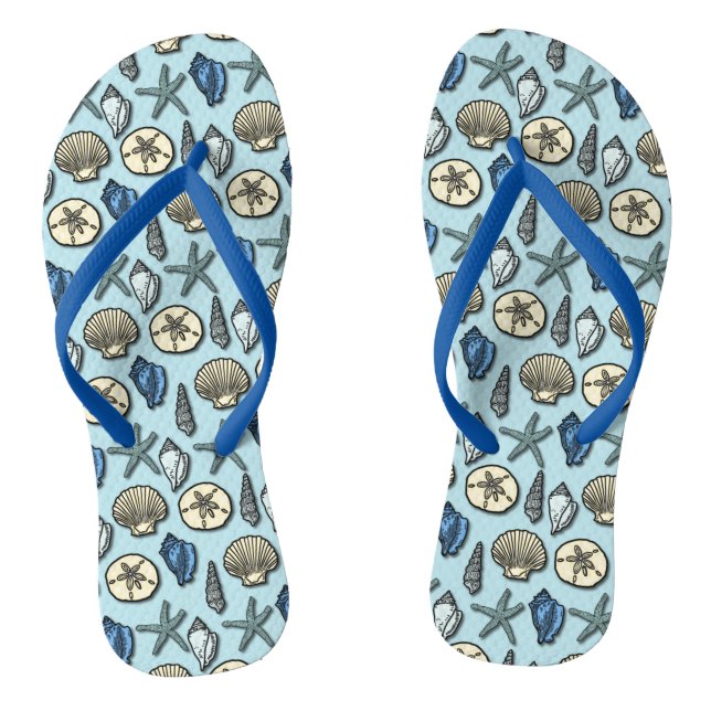 Chanclas Starfish Seasheles Bonito Nautical Beach Pattern (Plantilla)
