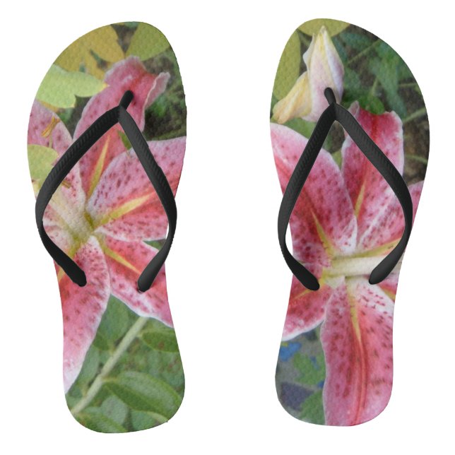 Chanclas Stargazer Lilies Garden Floral (Plantilla)