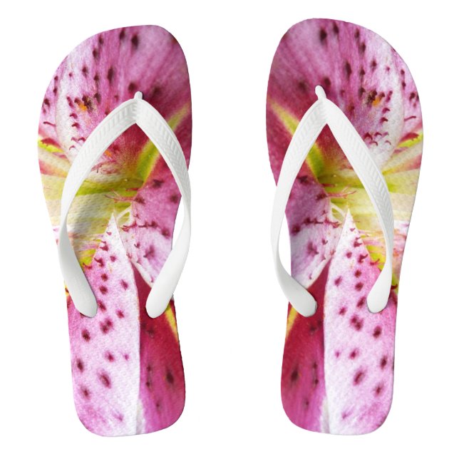 Chanclas Stargazer Lily Bright Magenta Floral (Plantilla)