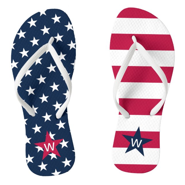 Chanclas Stars Stripes Monogramed Flip Flops (Plantilla)