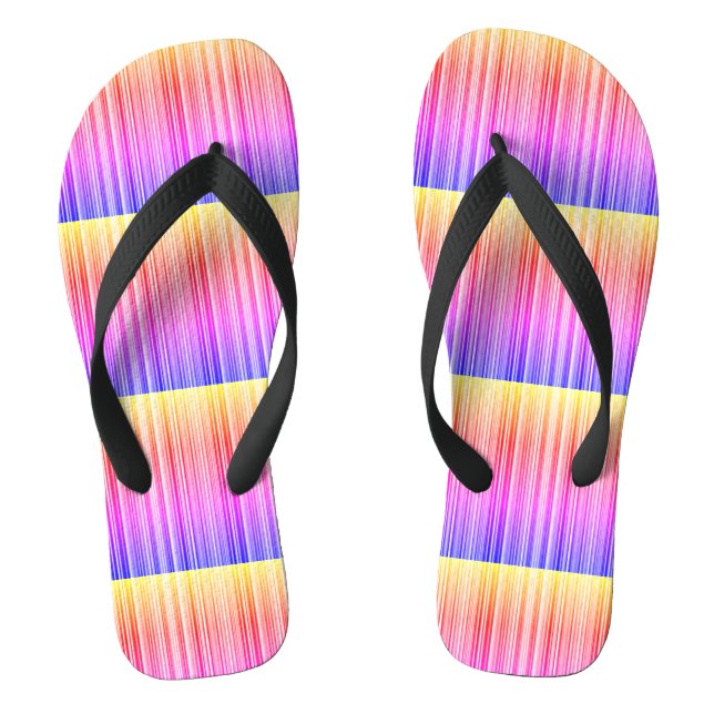 Chanclas Streifenmuster regenbogenfarben (Plantilla)