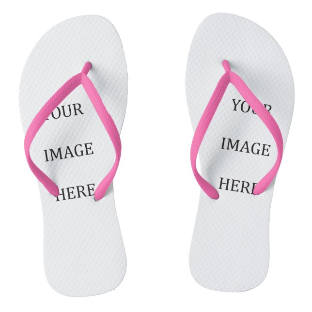 Chanclas Su Personalizado Rosa Lady Imagen Flip Flops (Plantilla)