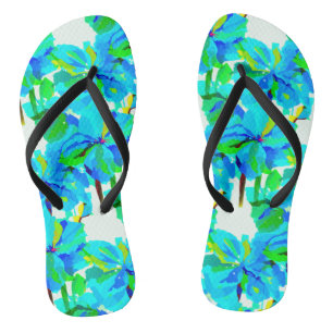Chanclas Sublime modelo floral verde de la adormidera himal