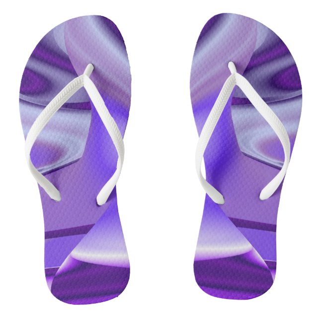Chanclas Sueños del arcoiris de flores moradas (Plantilla)