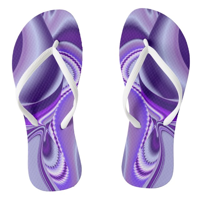Chanclas Sueños del arcoiris de flores moradas (Plantilla)