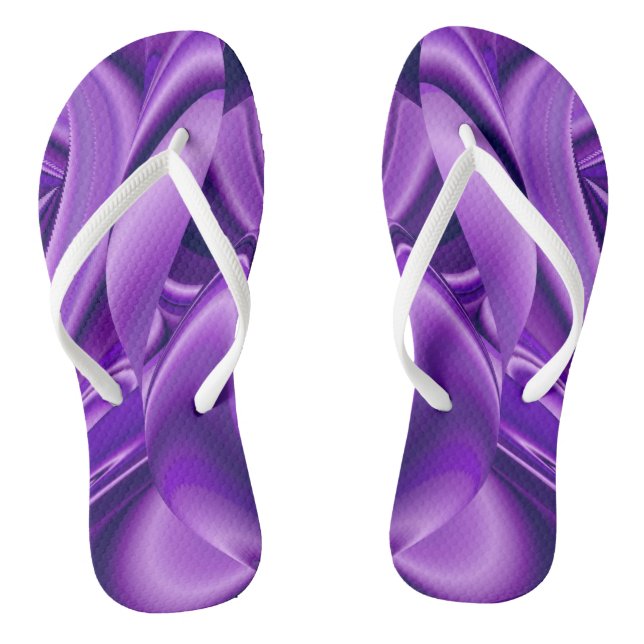 Chanclas Sueños del arcoiris de flores moradas (Plantilla)