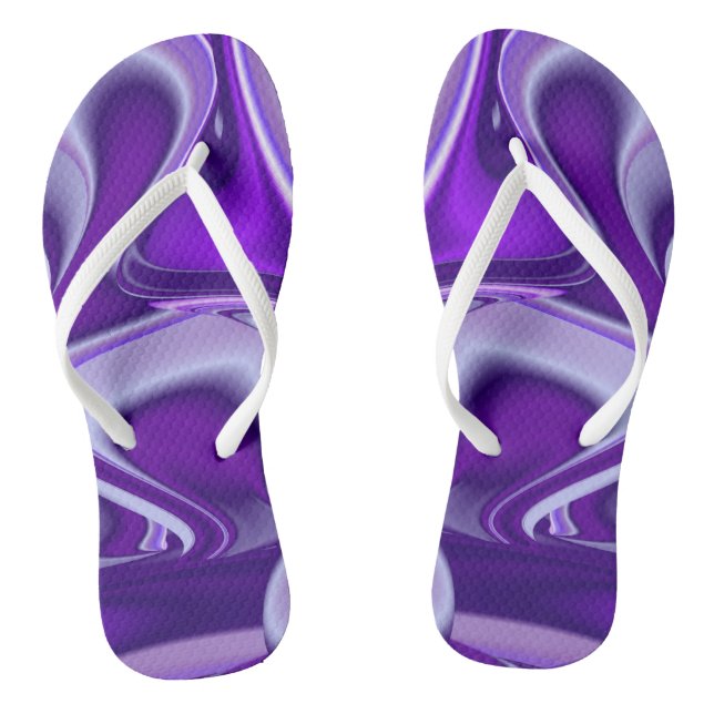 Chanclas Sueños del arcoiris de flores moradas (Plantilla)