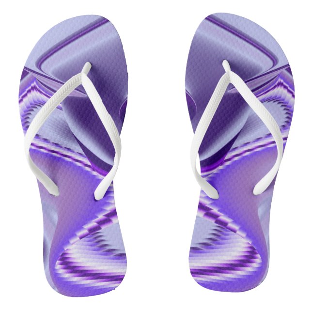 Chanclas Sueños del arcoiris de flores moradas (Plantilla)