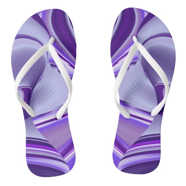 Chanclas Sueños del arcoiris de flores moradas (Plantilla)