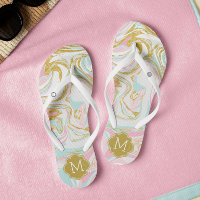 Suminagashi rosa y dorado monogramado