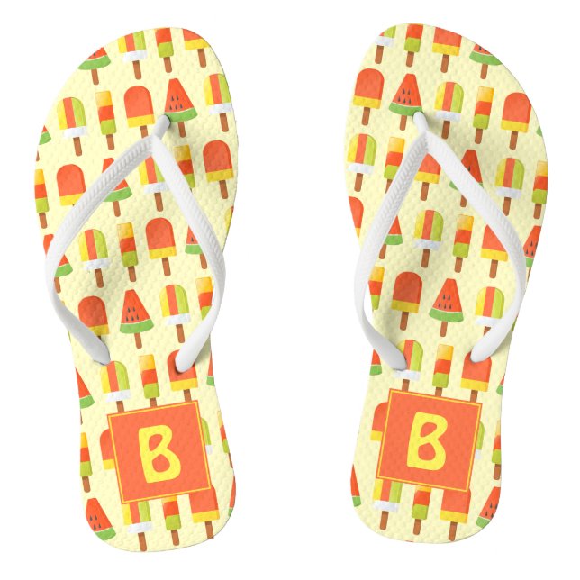 Chanclas Summer Ice Lollies Pattern Monogram (Plantilla)