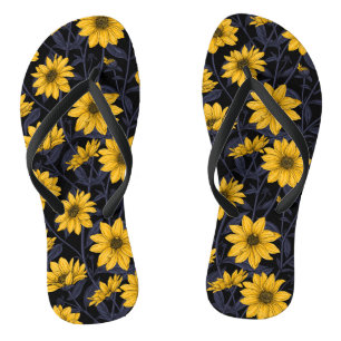 Chanclas Sunroot, girasol salvaje en amarillo y azul