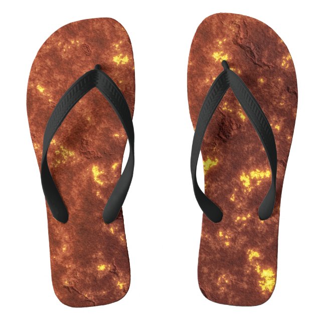 Chanclas Superficie del planeta volcánico de lava caliente (Plantilla)