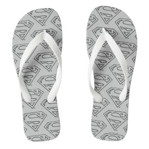 Chanclas Superman S-Shield   Logotipo de esquema negro simp