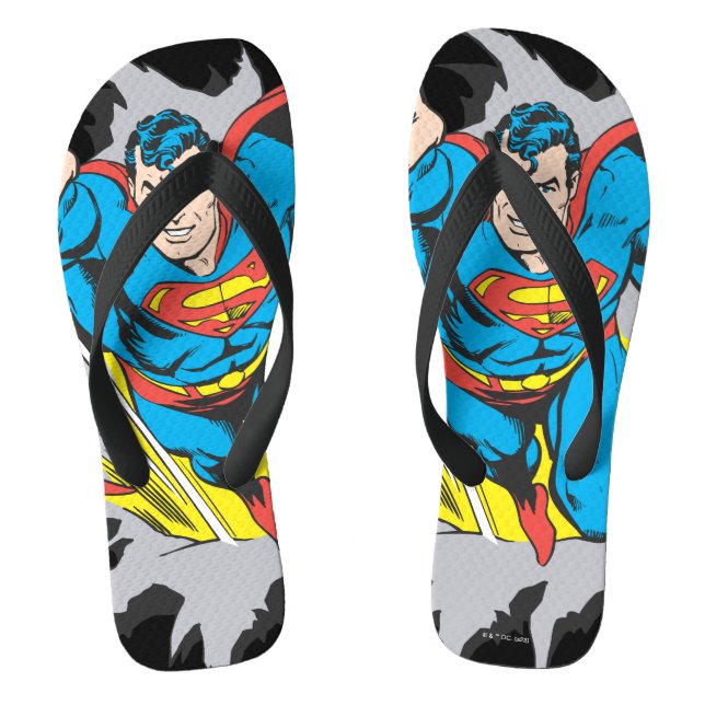 Chanclas Superman Tears Thru (Plantilla)