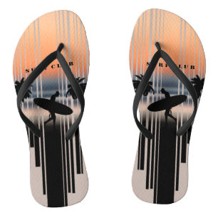 Chanclas Surfista caminando hacia la playa al atardecer C