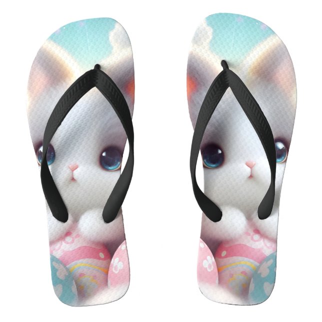 Chanclas Sweet Pastel Kawaii Kitten Easter Eggs (Plantilla)