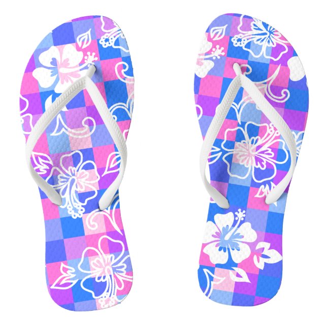 Chanclas Tablero Hibiscus Hawaiian Floral (Plantilla)