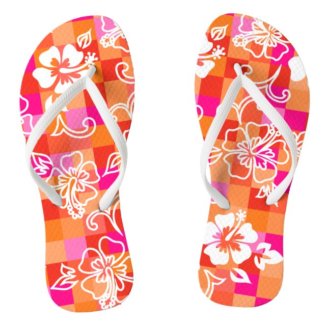 Chanclas Tablero Hibiscus Hawaiian Floral (Plantilla)