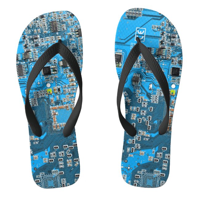 Chanclas Tarjeta de circuito azul PCB del conjunto del circ (Plantilla)