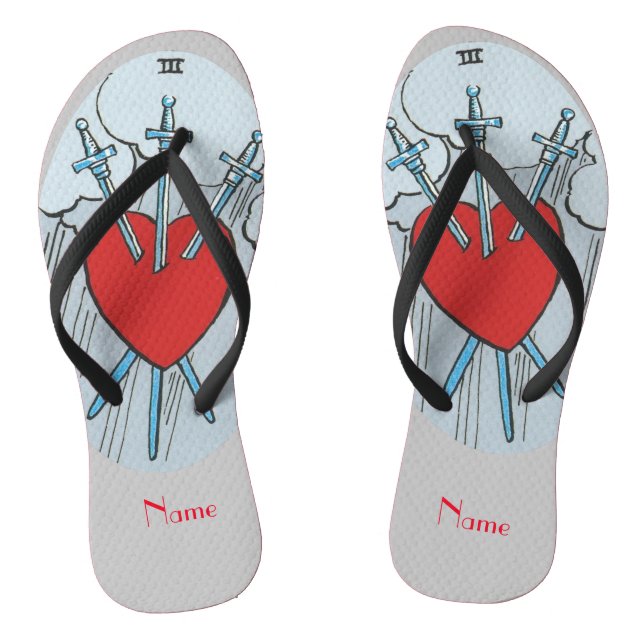 Chanclas Tarjeta Tarot 3 Espadas Thunder_Cove (Plantilla)