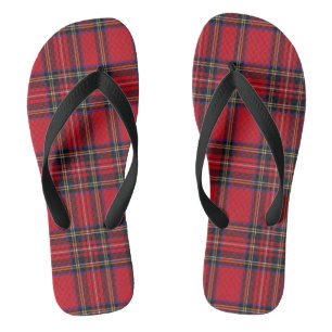 Chanclas Tartán de Stewart rojo