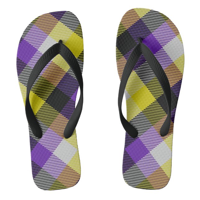 Chanclas Tartán no binario (Plantilla)