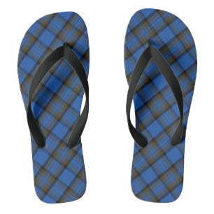 Chanclas Tartan Plaid Azul de la Isla de Skye
