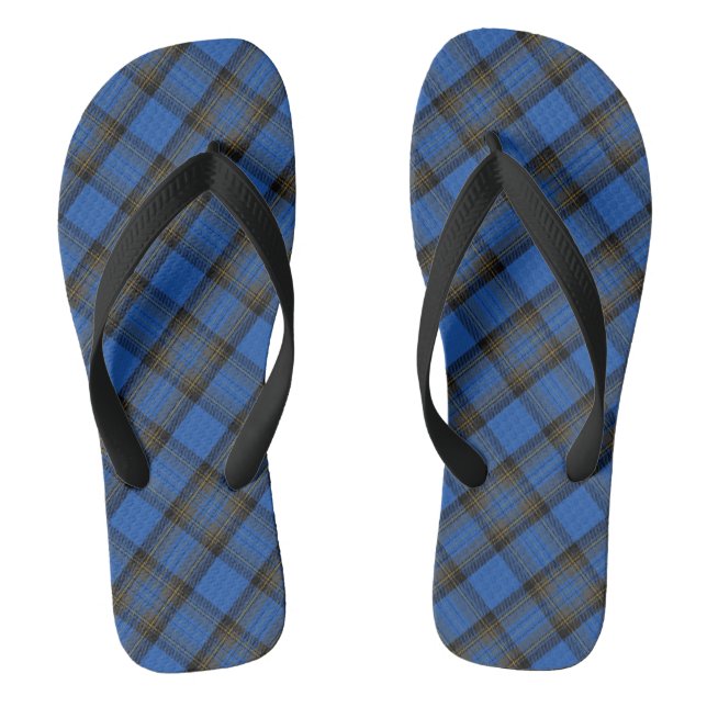 Chanclas Tartan Plaid Azul de la Isla de Skye (Plantilla)