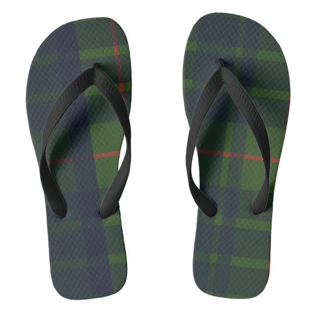 Chanclas Tartan Plaid Escocés Rojo Azul Verde  (Plantilla)