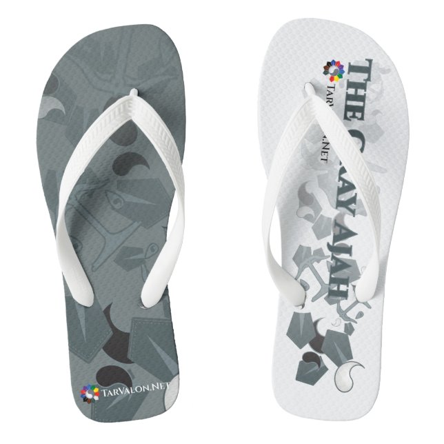 Chanclas TarValon.Net Flip Flops de grises no coincidentes (Plantilla)