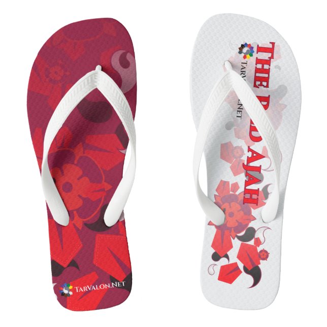 Chanclas TarValon.Net Flip Flops rojos no coincidentes (Plantilla)
