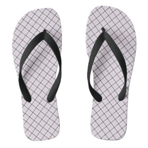 Chanclas Tattersall Pattern Violet White Dark Blue Plaid