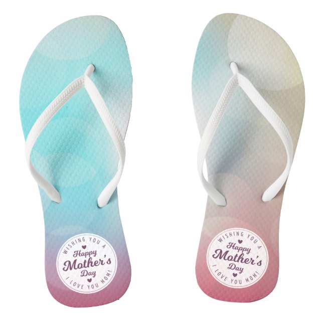 Chanclas Te amo el día de mamá | Flip Flops (Plantilla)